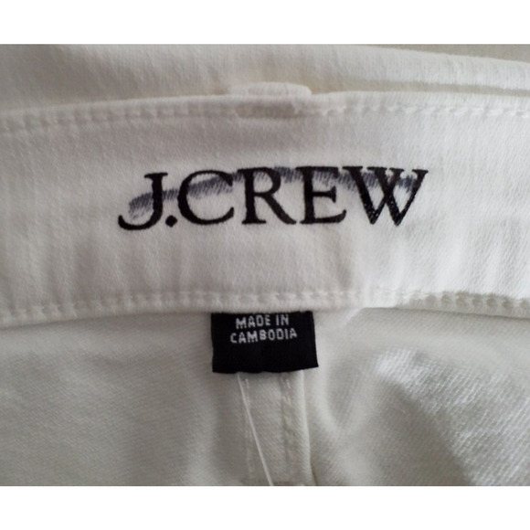 J Crew Womens 9" Toothpick Jean White Skinny High Waist BQ310 Size 32 - Picture 4 of 8
